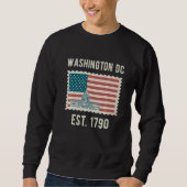 Washington DC Usa Flag Love Capitol Hill Souvenir Trui (Voorkant)