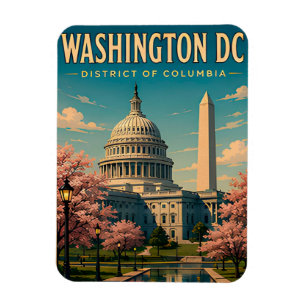 Washington DC USA Landmark Souvenir Magneet
