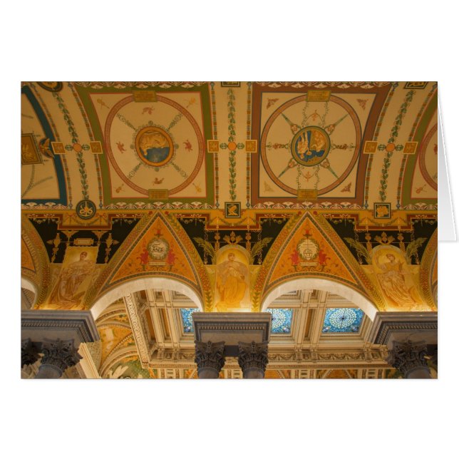 WASHINGTON, DC. USA. Plafond in Great Hall (Voorkant Horizontaal)