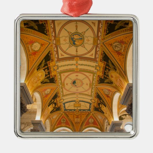 WASHINGTON, DC. USA. Plafond tweede verdieping Metalen Ornament (Voorkant)