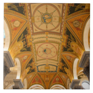 WASHINGTON, DC. USA. Plafond tweede verdieping Tegeltje