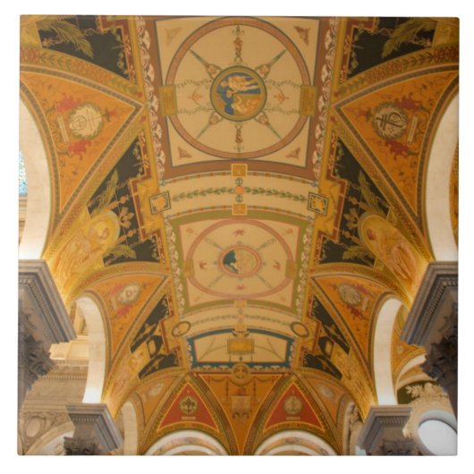 WASHINGTON, DC. USA. Plafond tweede verdieping Tegeltje (Voorkant)