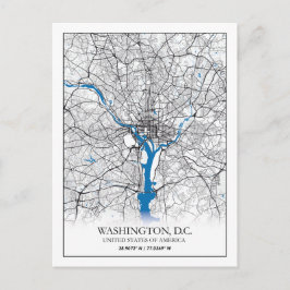 Washington DC USA Travel City Map Briefkaart