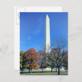 WASHINGTON, DC. USA. Washington Monument stijgt Briefkaart (Voorkant / Achterkant)