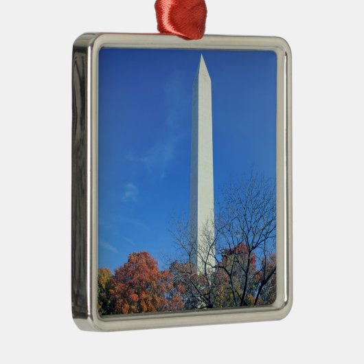 WASHINGTON, DC. USA. Washington Monument stijgt Metalen Ornament (Rechts)