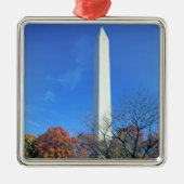 WASHINGTON, DC. USA. Washington Monument stijgt Metalen Ornament (Voorkant)