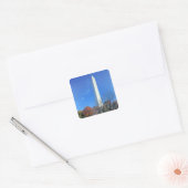 WASHINGTON, DC. USA. Washington Monument stijgt Vierkante Sticker (Envelop)