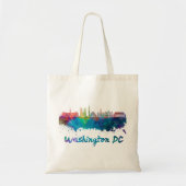 Washington DC V2 skyline in waterverf Tote Bag (Voorkant)