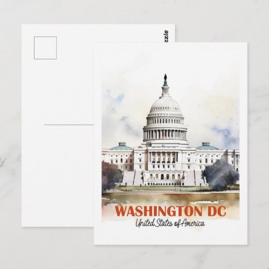 Washington DC Verenigde Staten Beroemde Reisplaats Briefkaart (Voorkant / Achterkant)