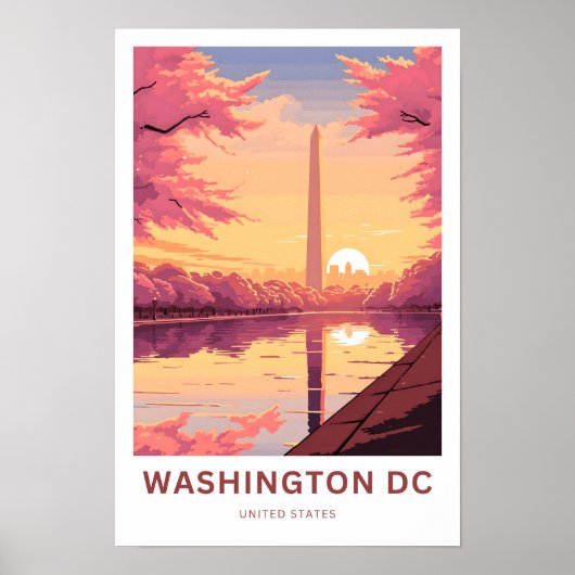 Washington DC Verenigde Staten Reisprint Poster (Voorkant)