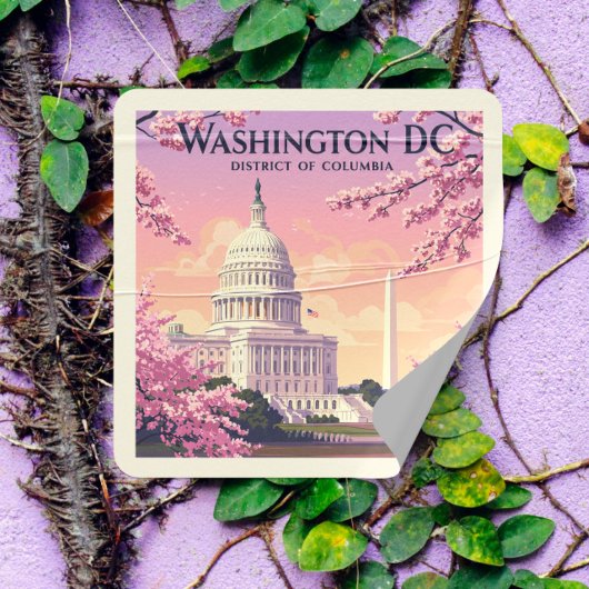  Washington DC Vierkante Sticker