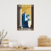 Washington DC Vintage Reisposter Aangepaste Kunst Poster (Keuken)