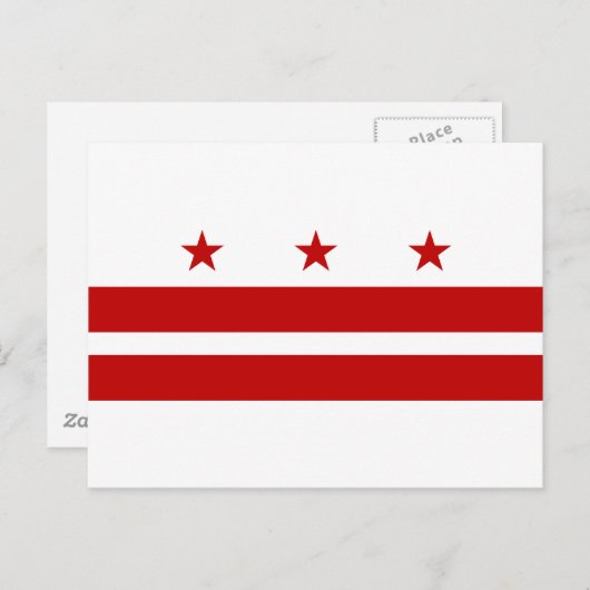 Washington DC-vlag Briefkaart (Voorkant / Achterkant)