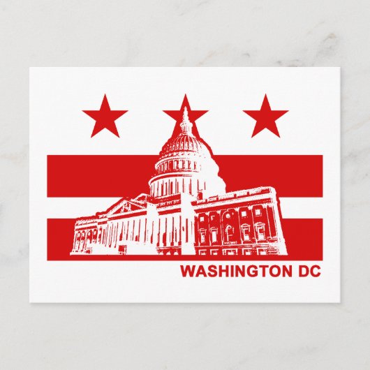 Washington DC-vlag Briefkaart (Voorkant)