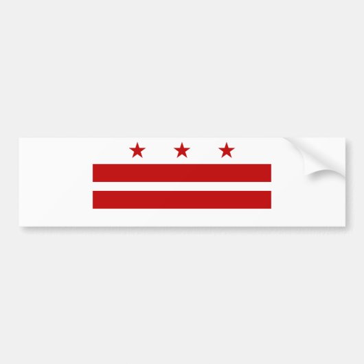 Washington DC-vlag Bumpersticker (Voorkant)