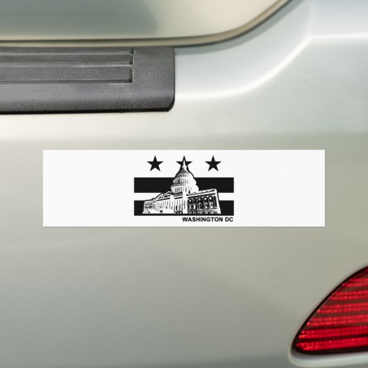 Washington DC-vlag Bumpersticker (Op auto)