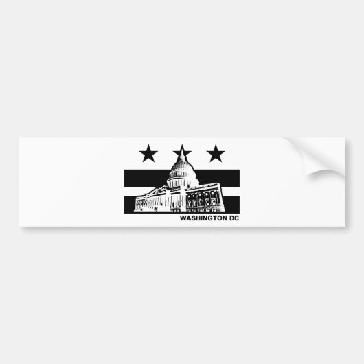 Washington DC-vlag Bumpersticker (Voorkant)