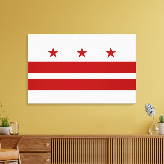 Washington DC-vlag Canvas Afdruk (Insitu (Woonkamer))