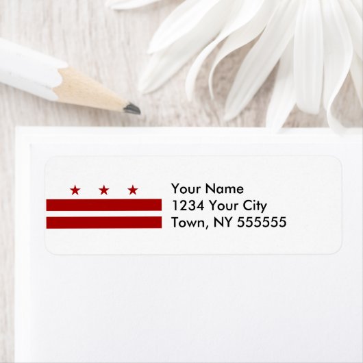 Washington DC-vlag Etiket (Insitu)