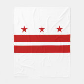Washington DC vlag Fleece Deken (Voorkant)