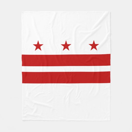 Washington DC vlag Fleece Deken (Voorkant)