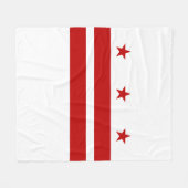 Washington DC vlag Fleece Deken (Voorkant (Horizontaal))