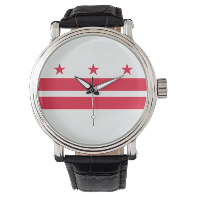Washington DC-vlag Horloge (Voorkant)