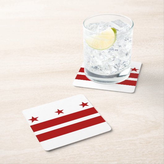 Washington DC-vlag Kartonnen Onderzetters (Insitu)