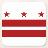 Washington DC-vlag Kartonnen Onderzetters (Voorkant)
