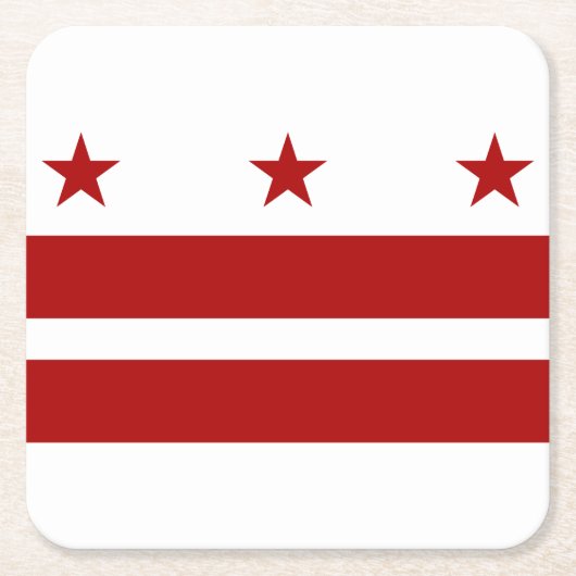 Washington DC-vlag Kartonnen Onderzetters (Voorkant)