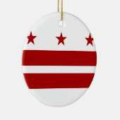 Washington DC-vlag Keramisch Ornament (Rechts)