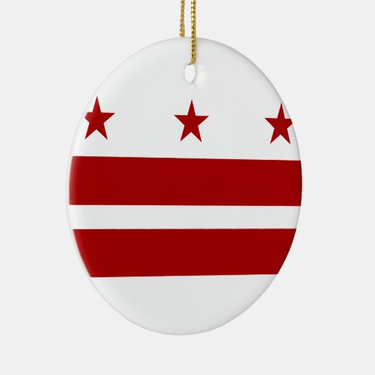 Washington DC-vlag Keramisch Ornament (Rechts)
