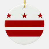 Washington DC-vlag Keramisch Ornament (Voorkant)