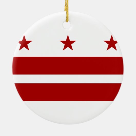 Washington DC-vlag Keramisch Ornament (Achterkant)