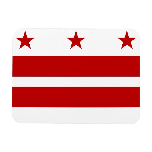 Washington DC vlag Magneet (Horizontaal)