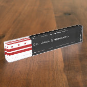 Washington DC-vlag Naambordje (Zijkant)