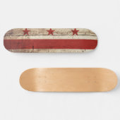 Washington DC-vlag op oude houten graan Persoonlijk Skateboard (Horizontaal)
