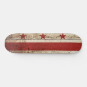 Washington DC-vlag op oude houten graan Persoonlijk Skateboard (Horizontaal)