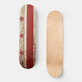 Washington DC-vlag op oude houten graan Persoonlijk Skateboard (Voorkant)