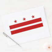 Washington DC-vlag Rechthoekige Sticker (Envelop)