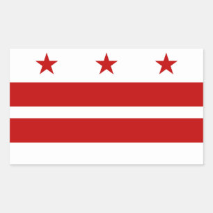 Washington DC vlag Rechthoekige Sticker