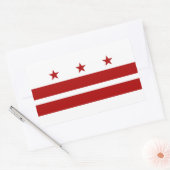 Washington DC-vlag Rechthoekige Sticker (Envelop)