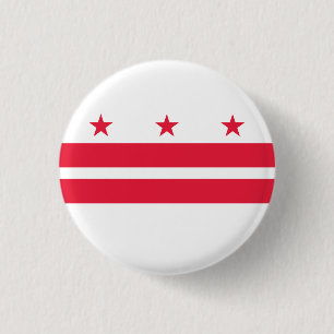Washington DC-vlag Ronde Button 3,2 Cm