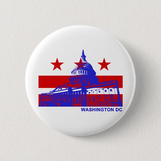 Washington DC-vlag Ronde Button 5,7 Cm (Voorkant)