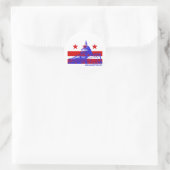 Washington DC-vlag Ronde Sticker (Tas)