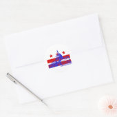Washington DC-vlag Ronde Sticker (Envelop)