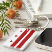 Washington DC-vlag Sleutelhanger (Voorkant Rechts)