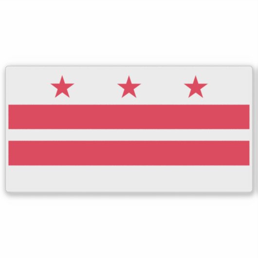 Washington DC-vlag Sticker (Voorkant)