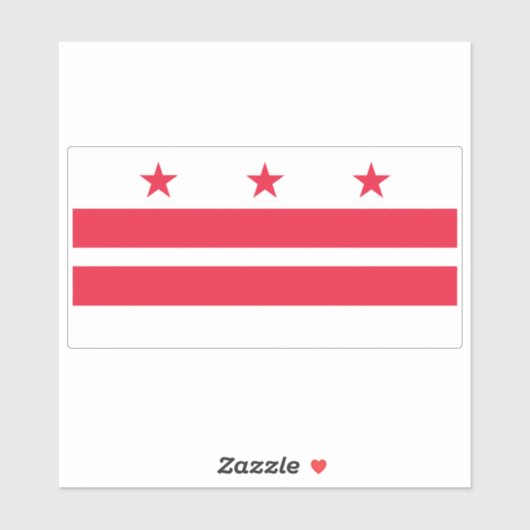Washington DC-vlag Sticker (Vel)