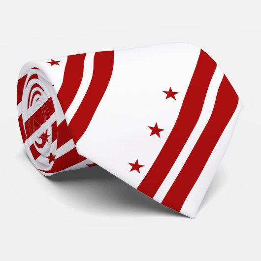 Washington DC-vlag Stropdas (Opgerold)